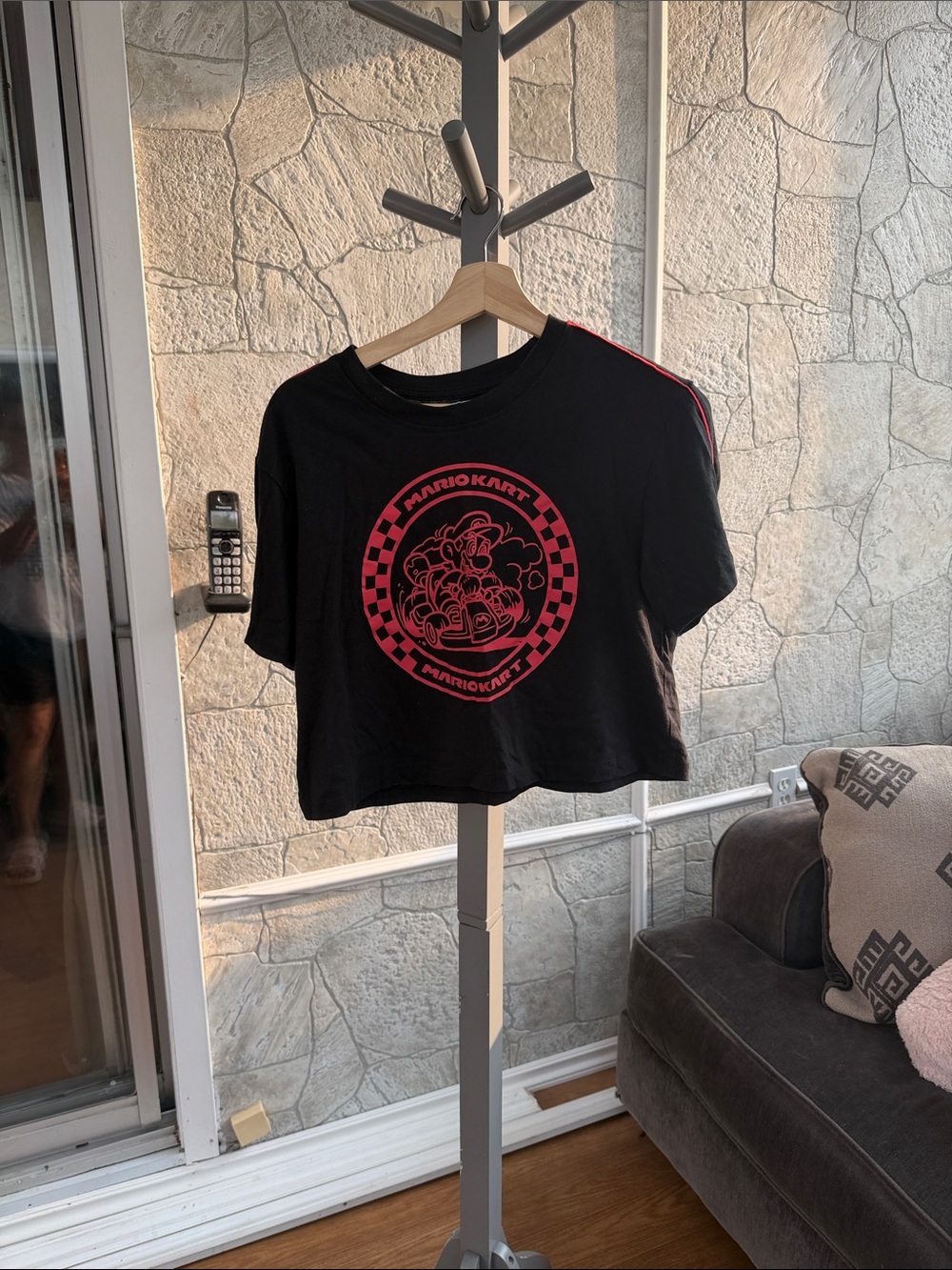 Nintendo Black Mario Kart Logo Tee